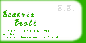 beatrix broll business card